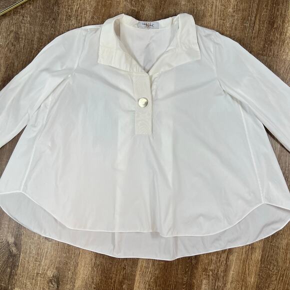 Carolina Herrera White Blouse oversized cocoon style shirt - Picture 4 of 8